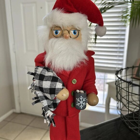 FUNPENY 14" Wooden Santa Claus Nutcracker Holiday Decor - Picture 3 of 5